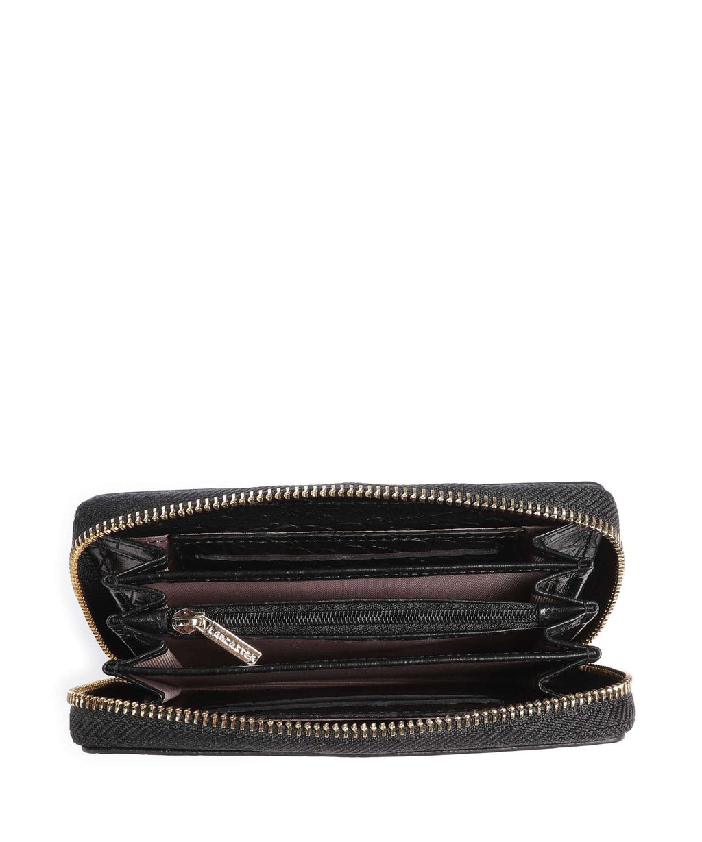 Lancaster Exotic Croco Wallet noir
