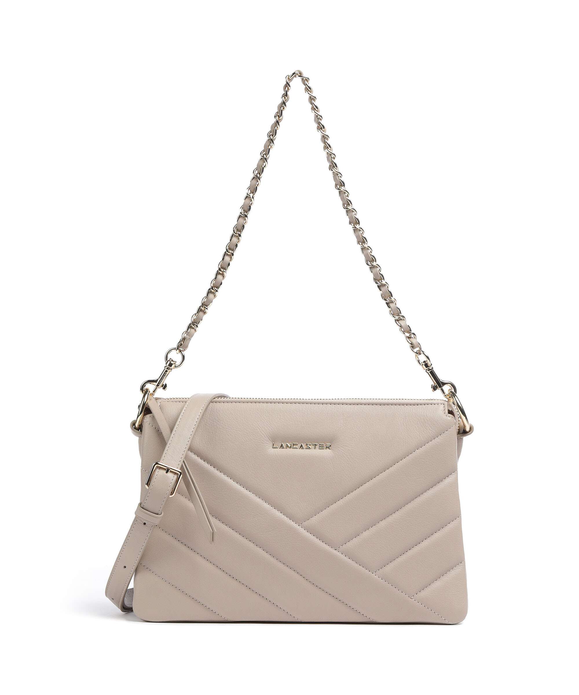 Lancaster Soft Matelassé Shoulder bag beige