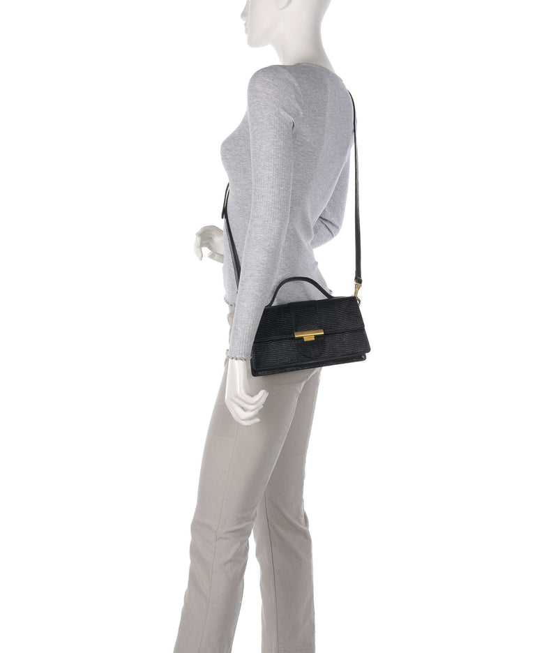 Lancaster Exotic Ily Crossbody bag noir/lézard