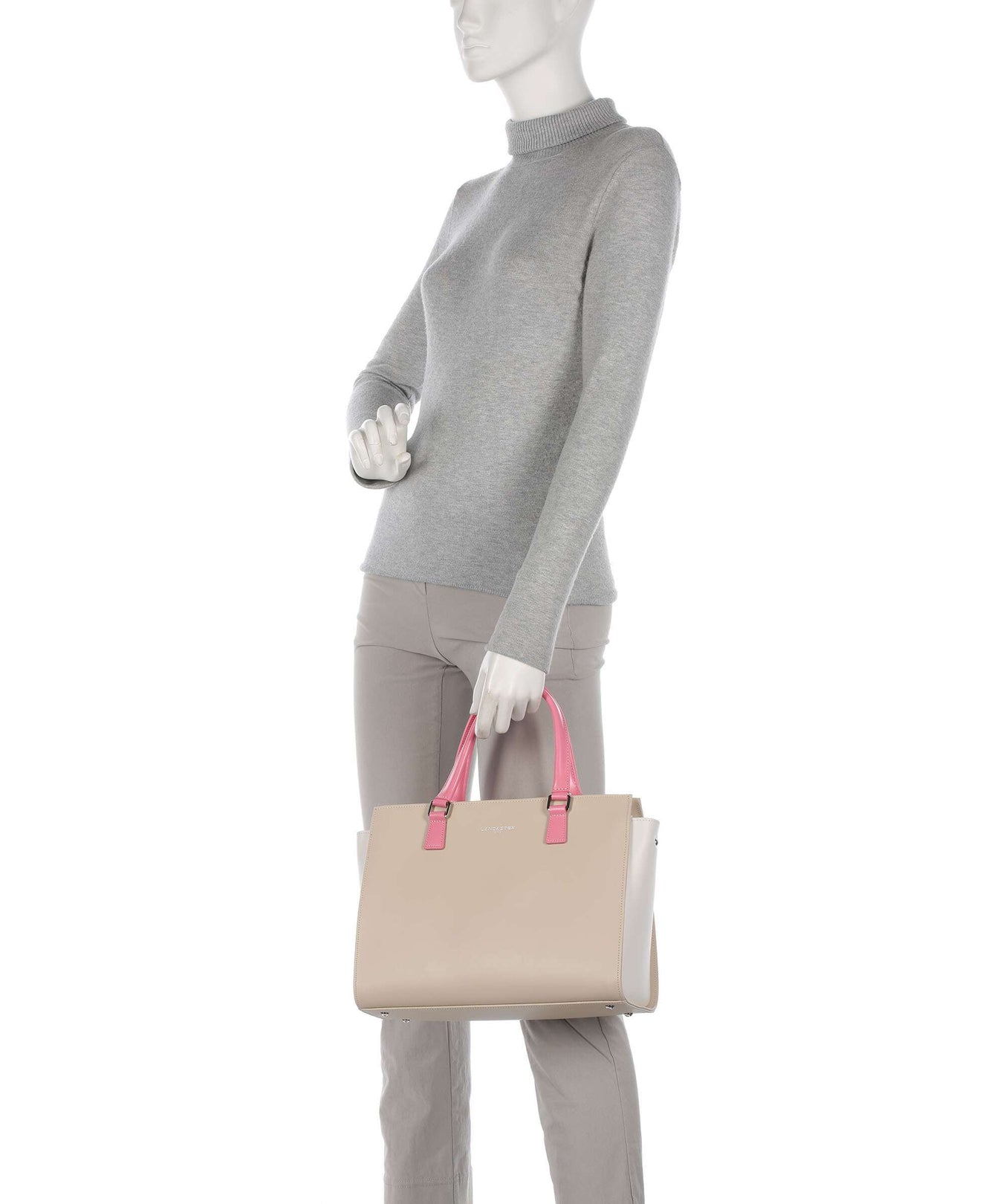 Lancaster Smooth Handbag beige