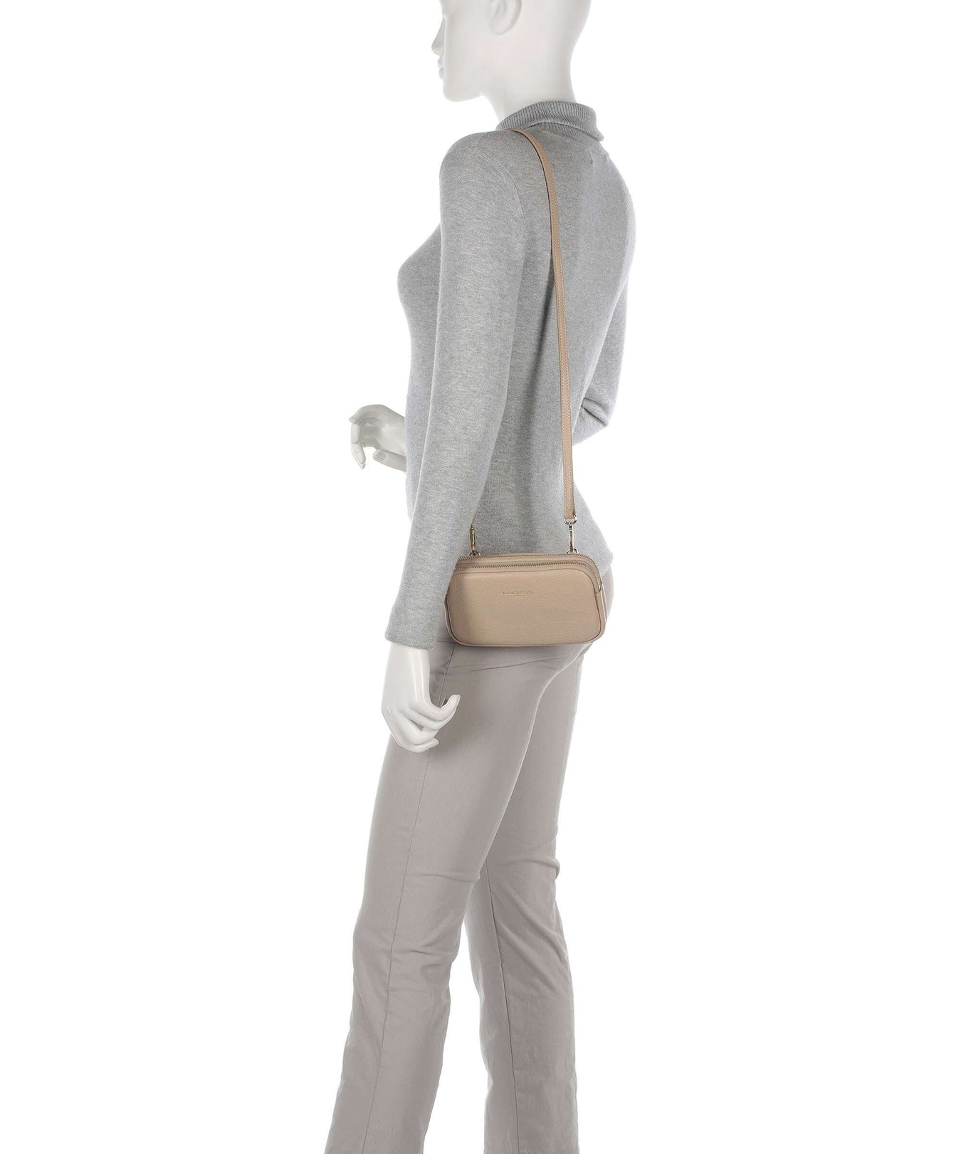 Lancaster Dune Crossbody bag beige foncé