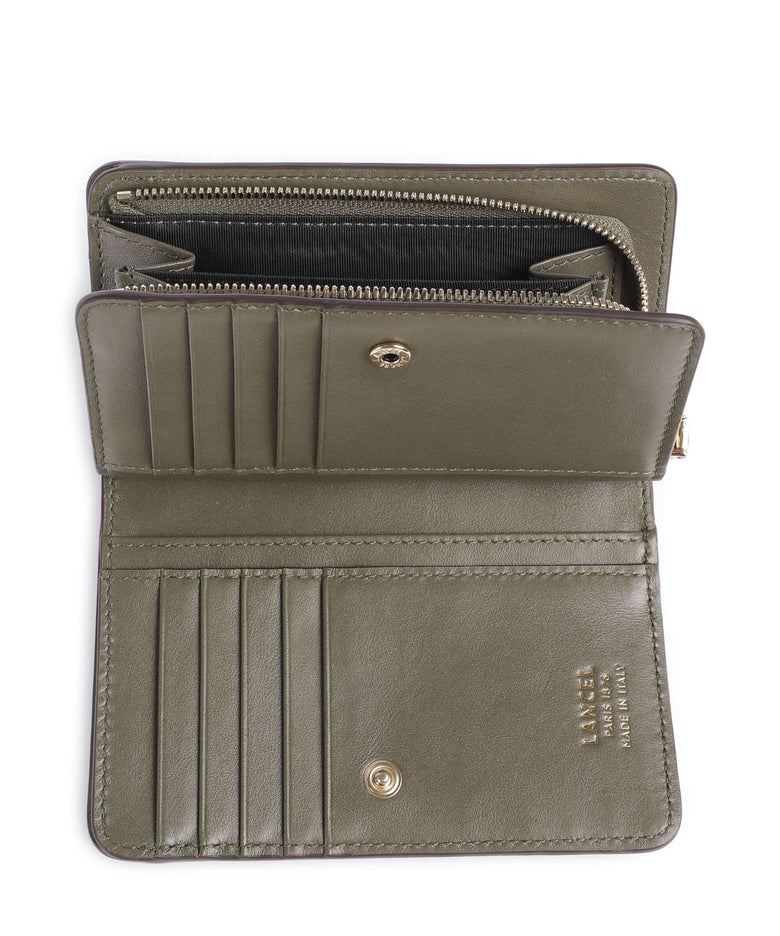 Lancel Origami Wallet dark khaki