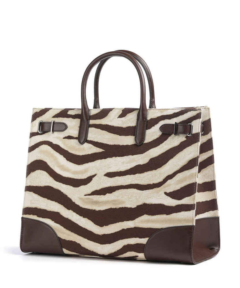 Lauren Ralph Lauren Devyn 42 Handbag zebra/dark hickory