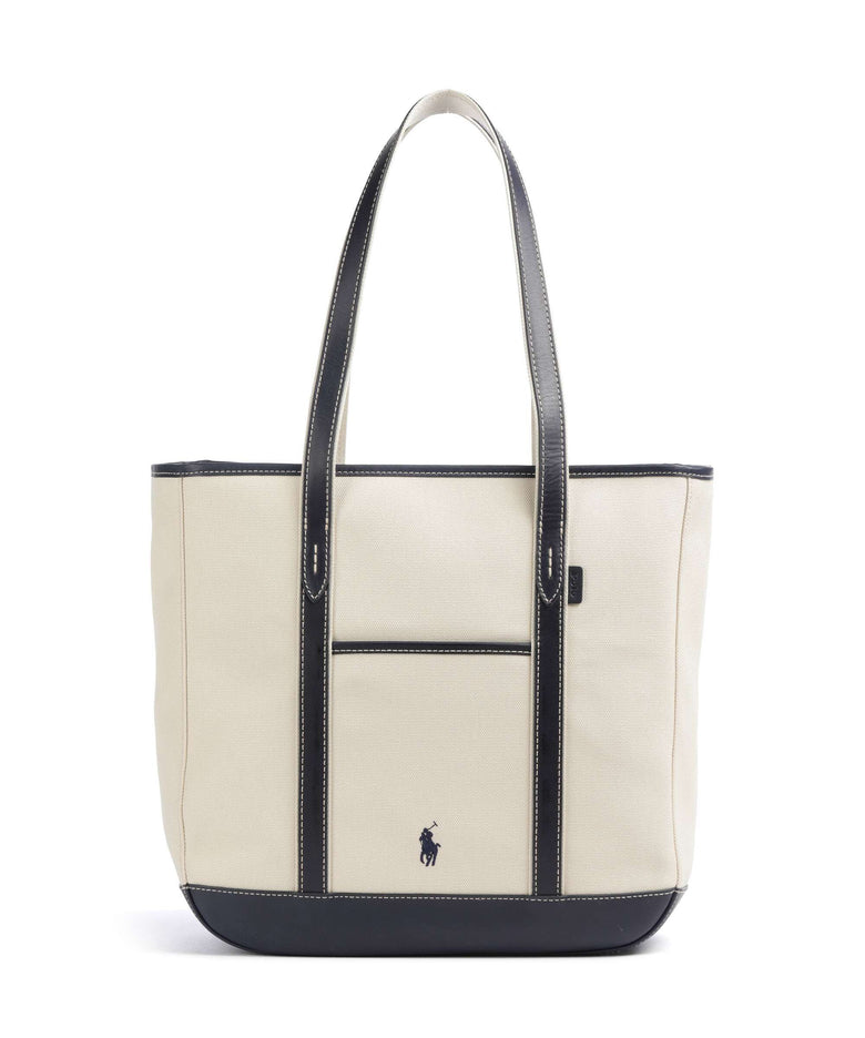 Polo Ralph Lauren Canvas Medium Tote bag ecru/navy