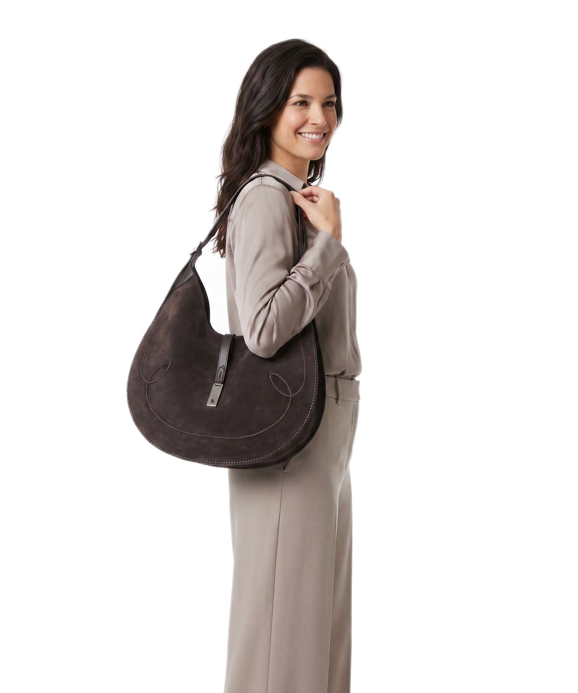 Polo Ralph Lauren ID Collection Medium Hobo bag chocolate/tobacco