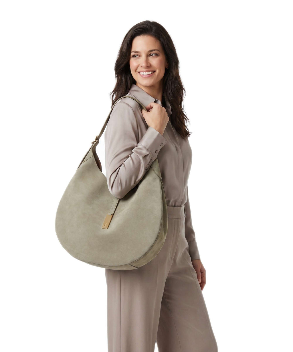 Polo Ralph Lauren ID Collection Medium Hobo bag light olive