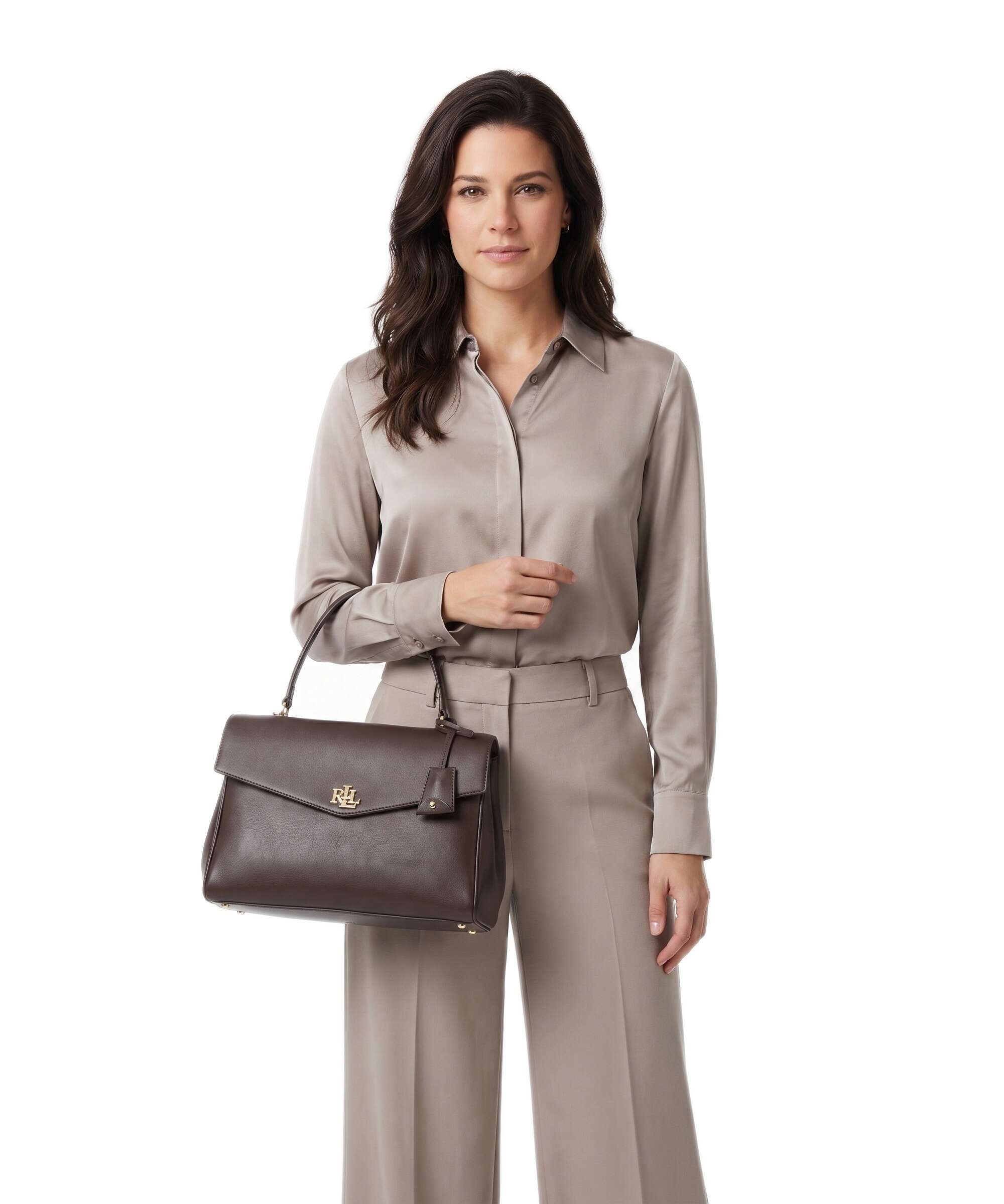 Lauren Ralph Lauren Farrah Medium Handbag chestnut brown