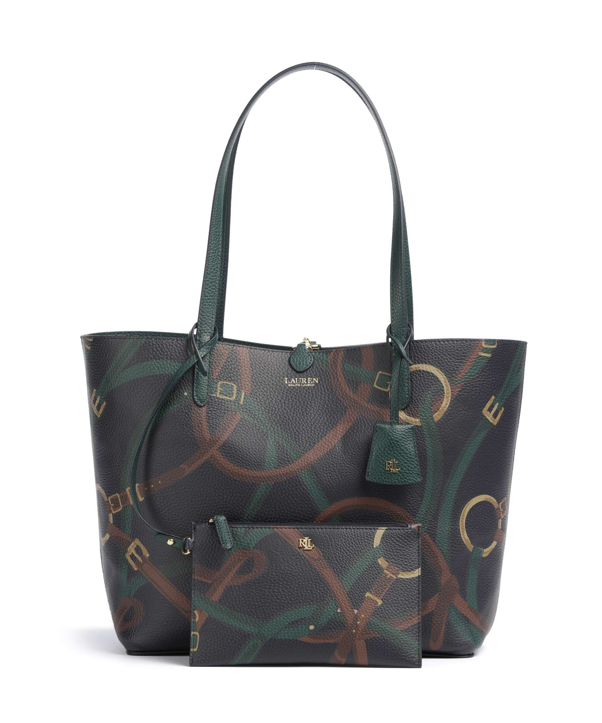 Lauren Ralph Lauren Medium Tote bag season green/urban bltng/navy multi