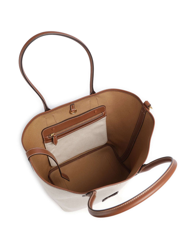 Polo Ralph Lauren Bellport Medium Tote bag natural/cuoio