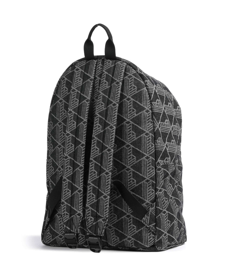 Lacoste Neocroc Backpack mono jacquard denim noir