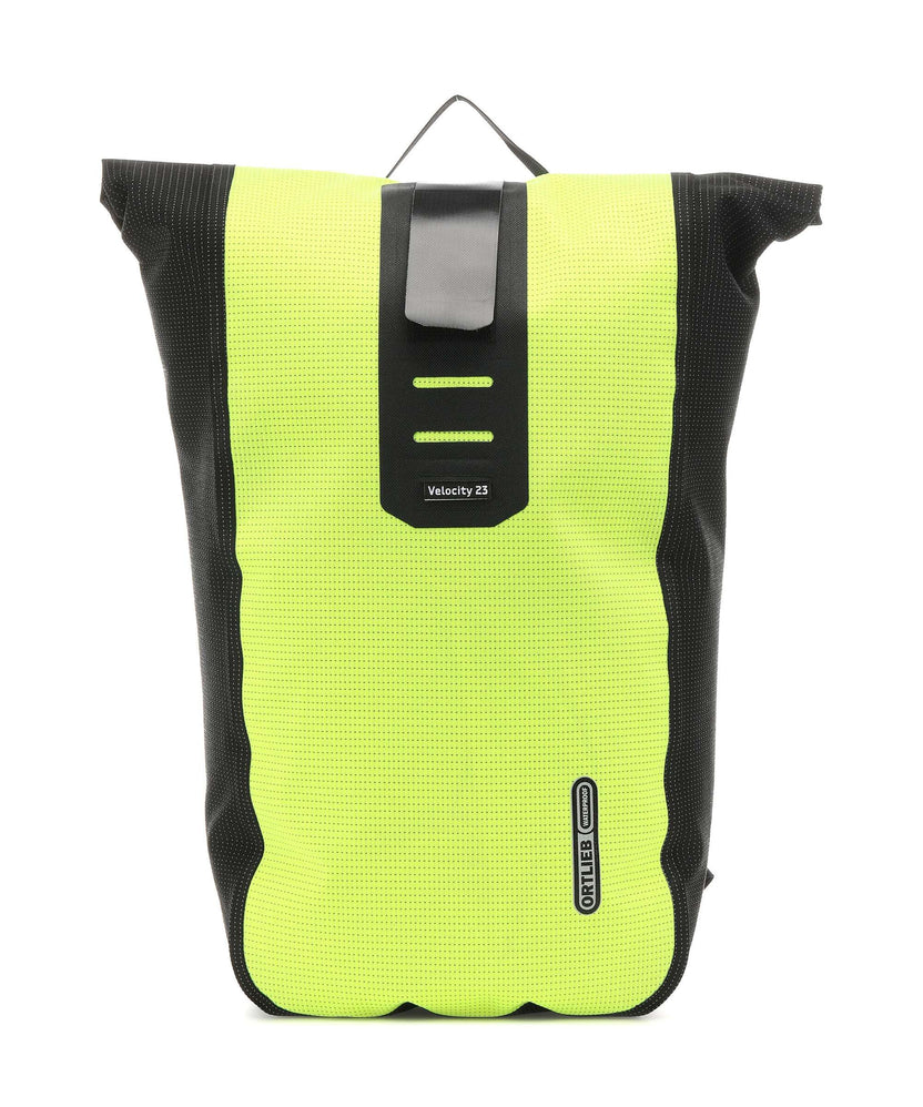 Ortlieb Velocity High-Vis 23 Rolltop backpack neon yellow/black reflective