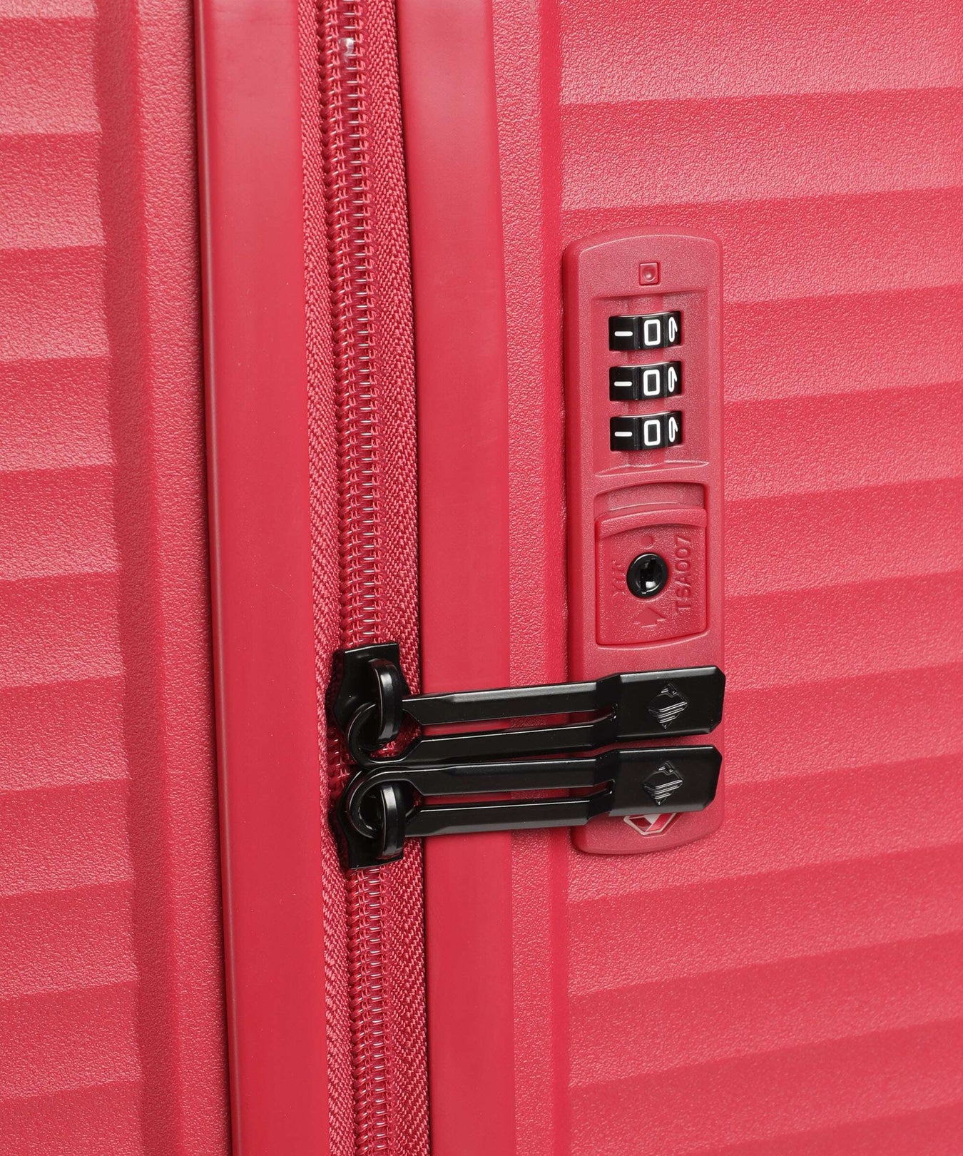 Travelite Air Stripe Slim Suitcase set (4 wheels) red