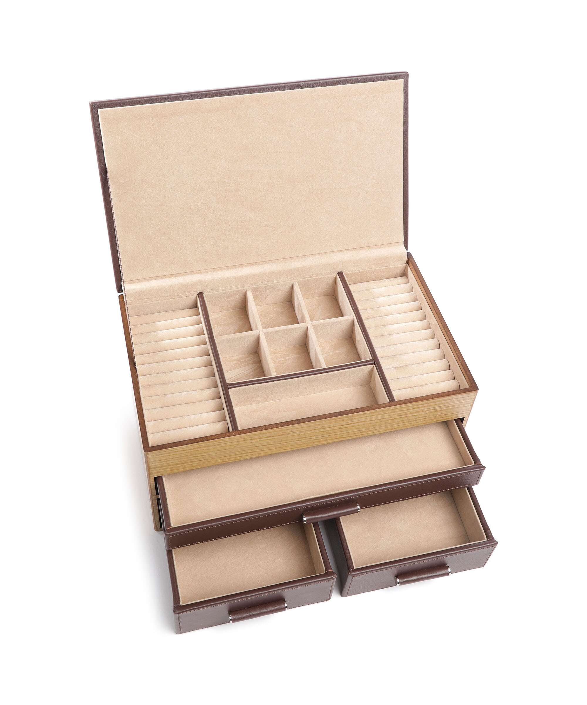 Windrose Wood Jewelry box braun