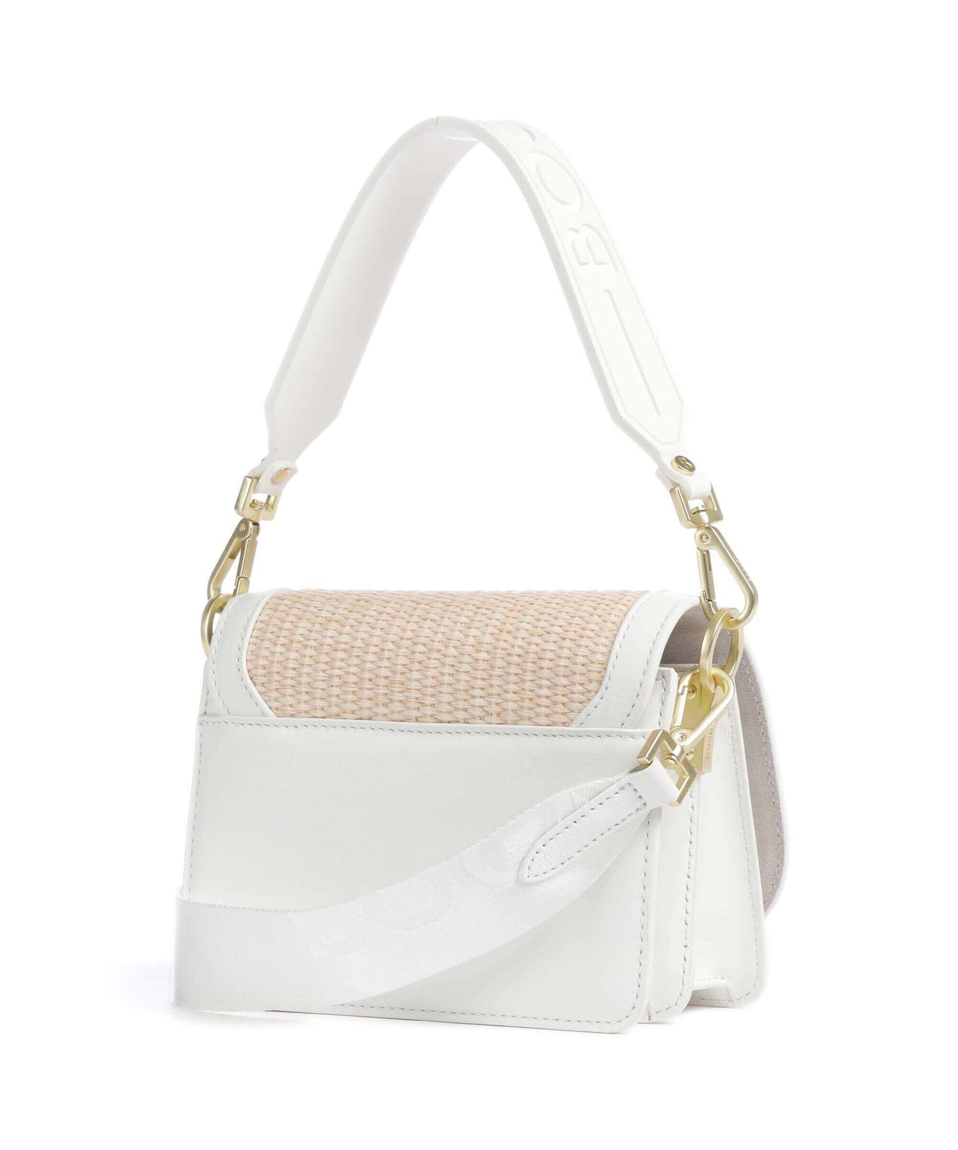 Bogner Bex Rafia Eartha Shoulder bag white