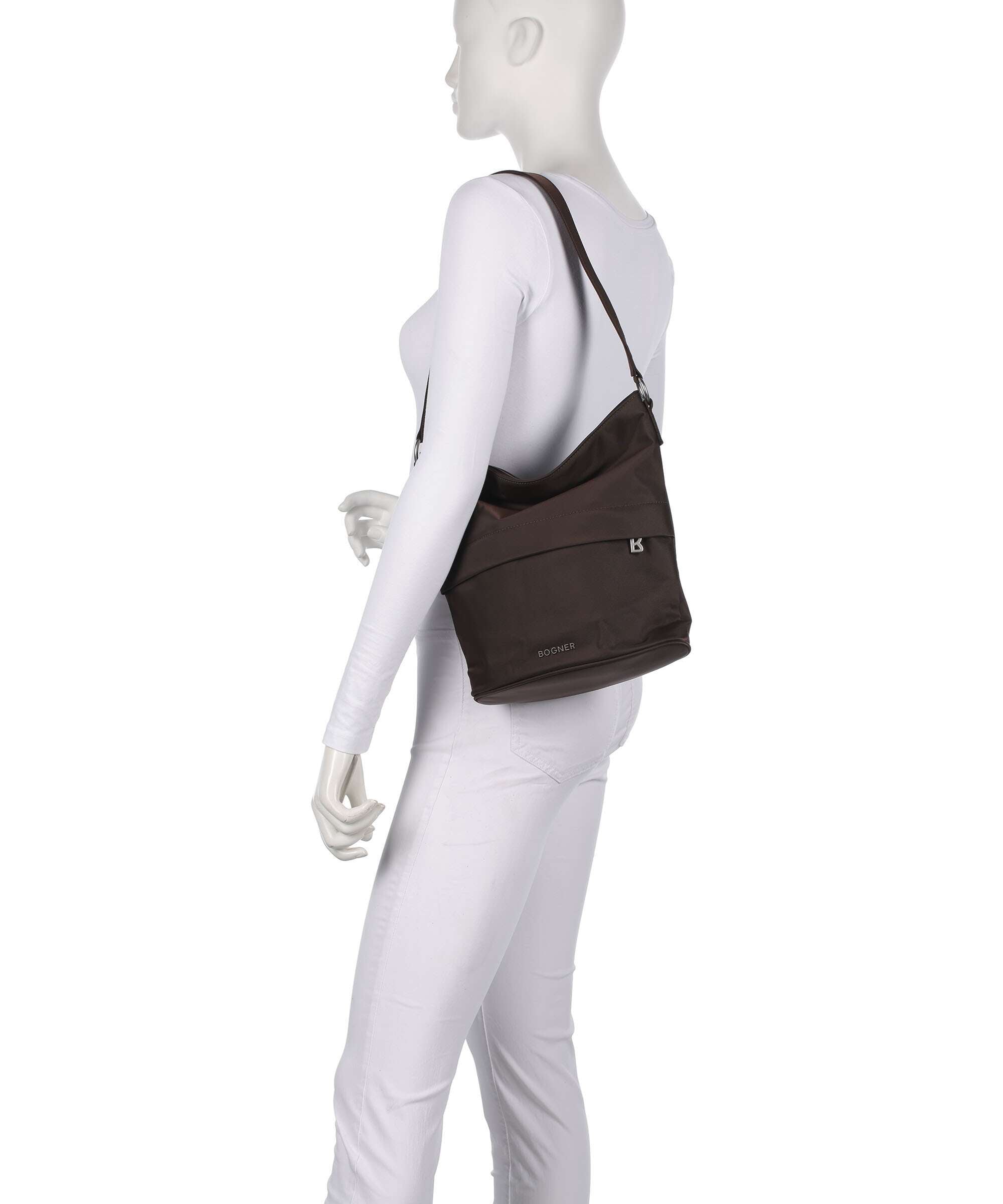 Bogner Maxon Heather Hobo bag darkbrown