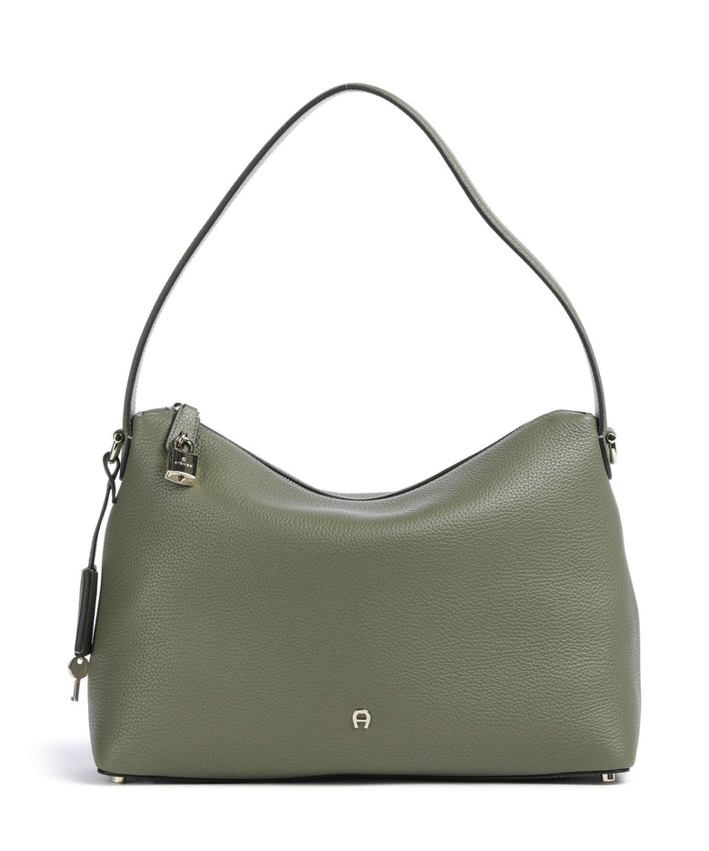 Aigner Delia M Hobo bag moss green