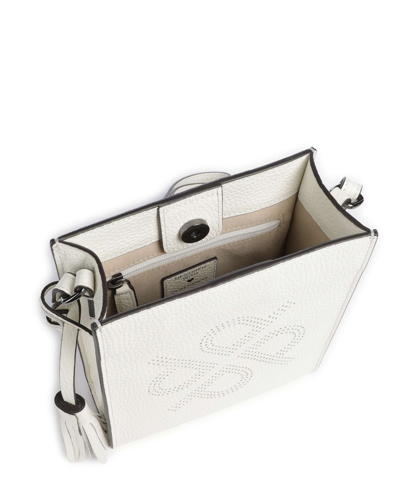 Picard Peephole Crossbody bag white lily