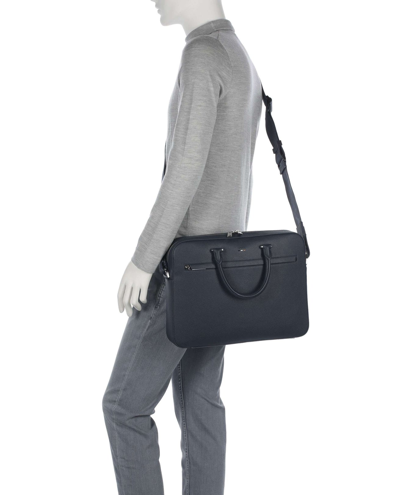 BOSS Ray Briefcase open blue