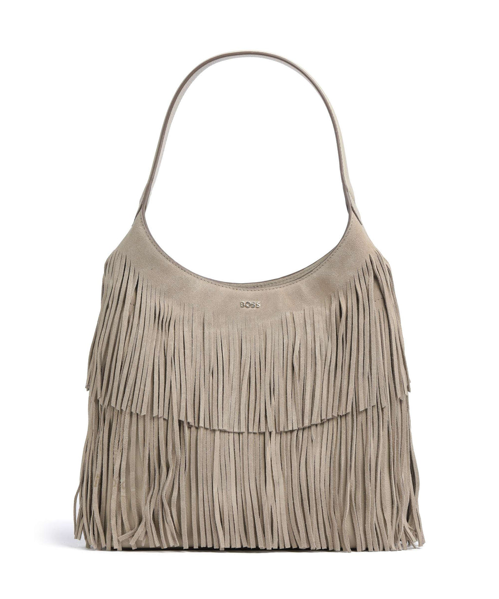 BOSS Lenah Hobo bag light beige