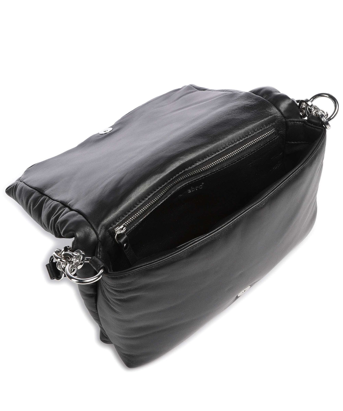 Abro Piuma_Lucido Puffer Shoulder bag black/nickel