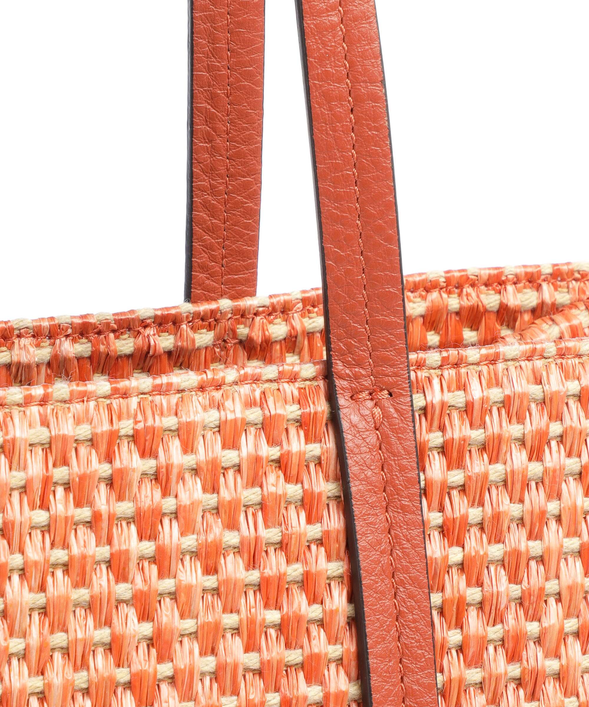 Abro Raffia Susanna Tote bag orange