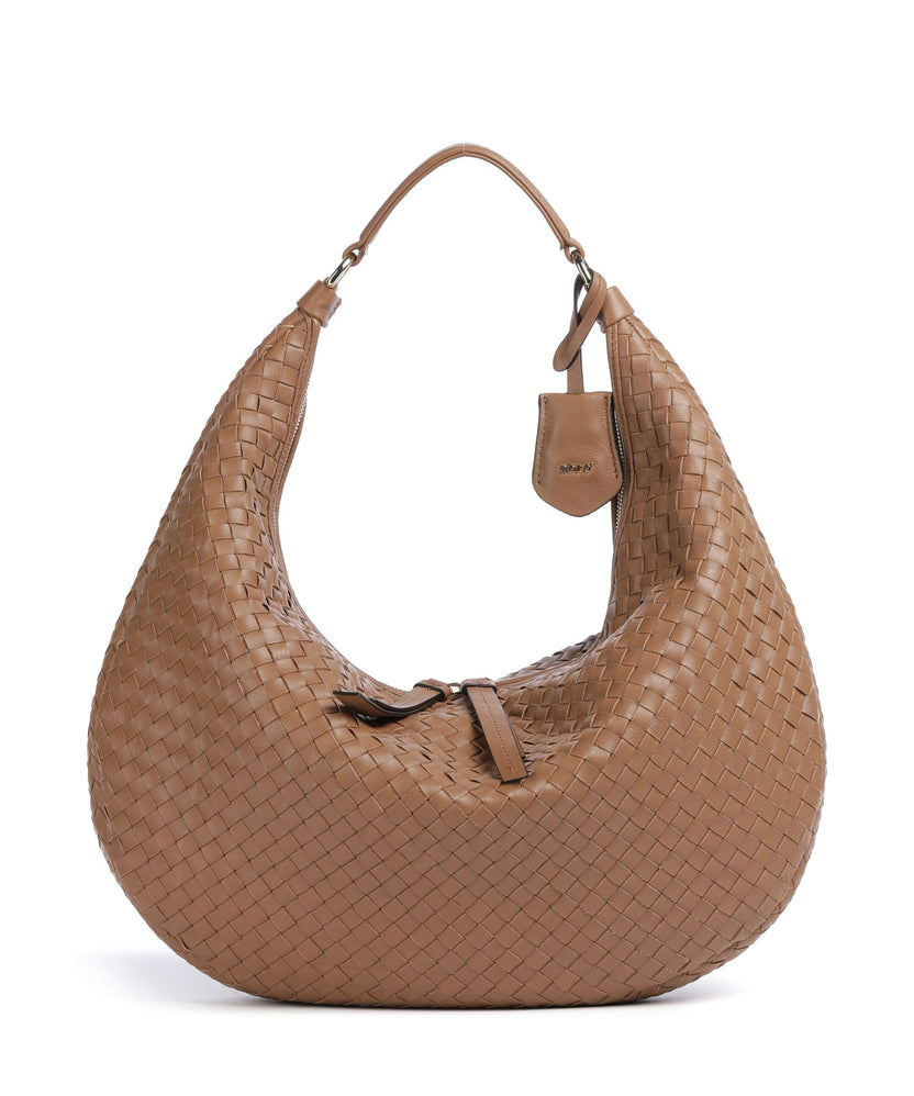 Abro Piuma Nana Hobo bag cuoio