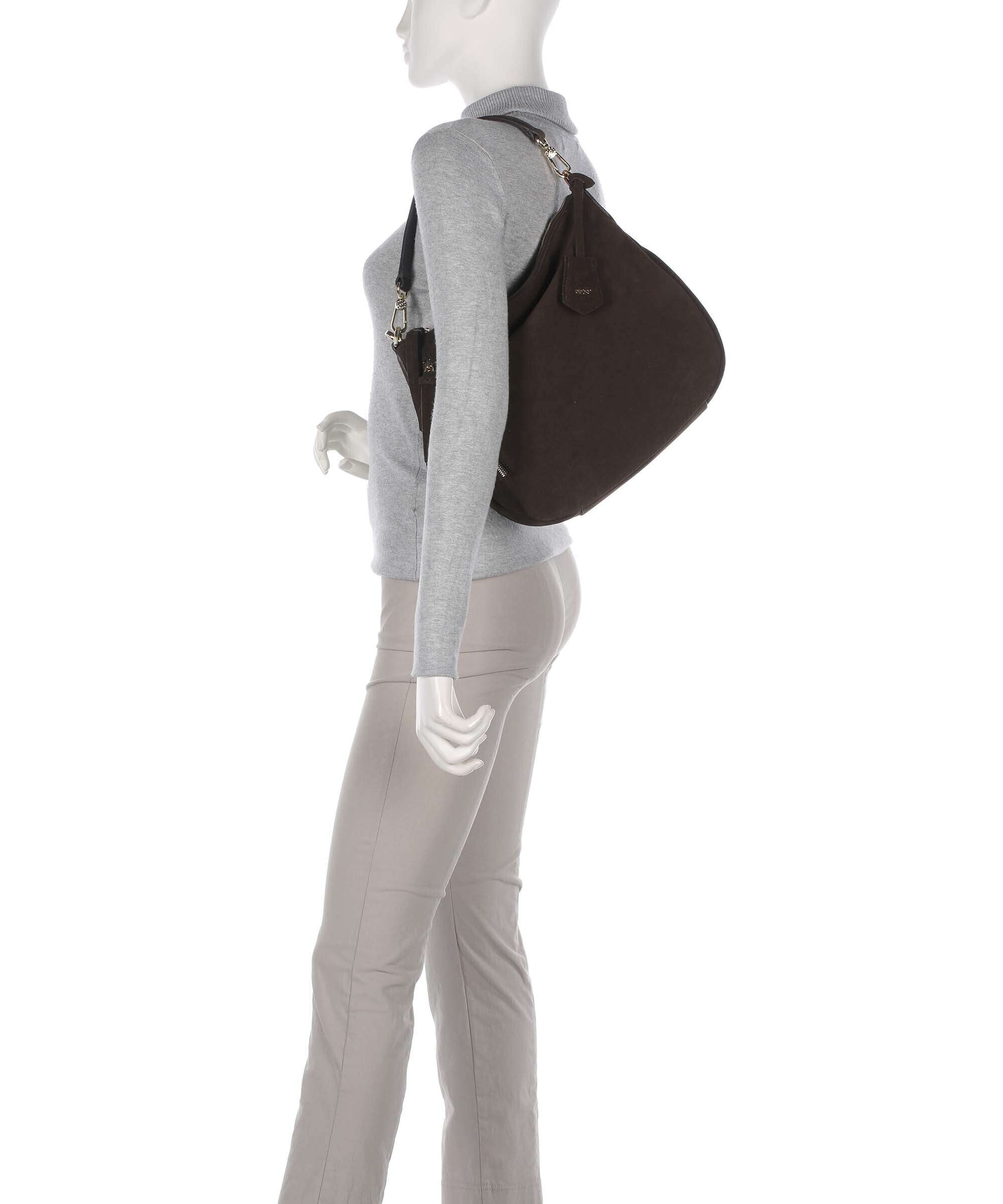Abro Suede Juna Hobo bag brown