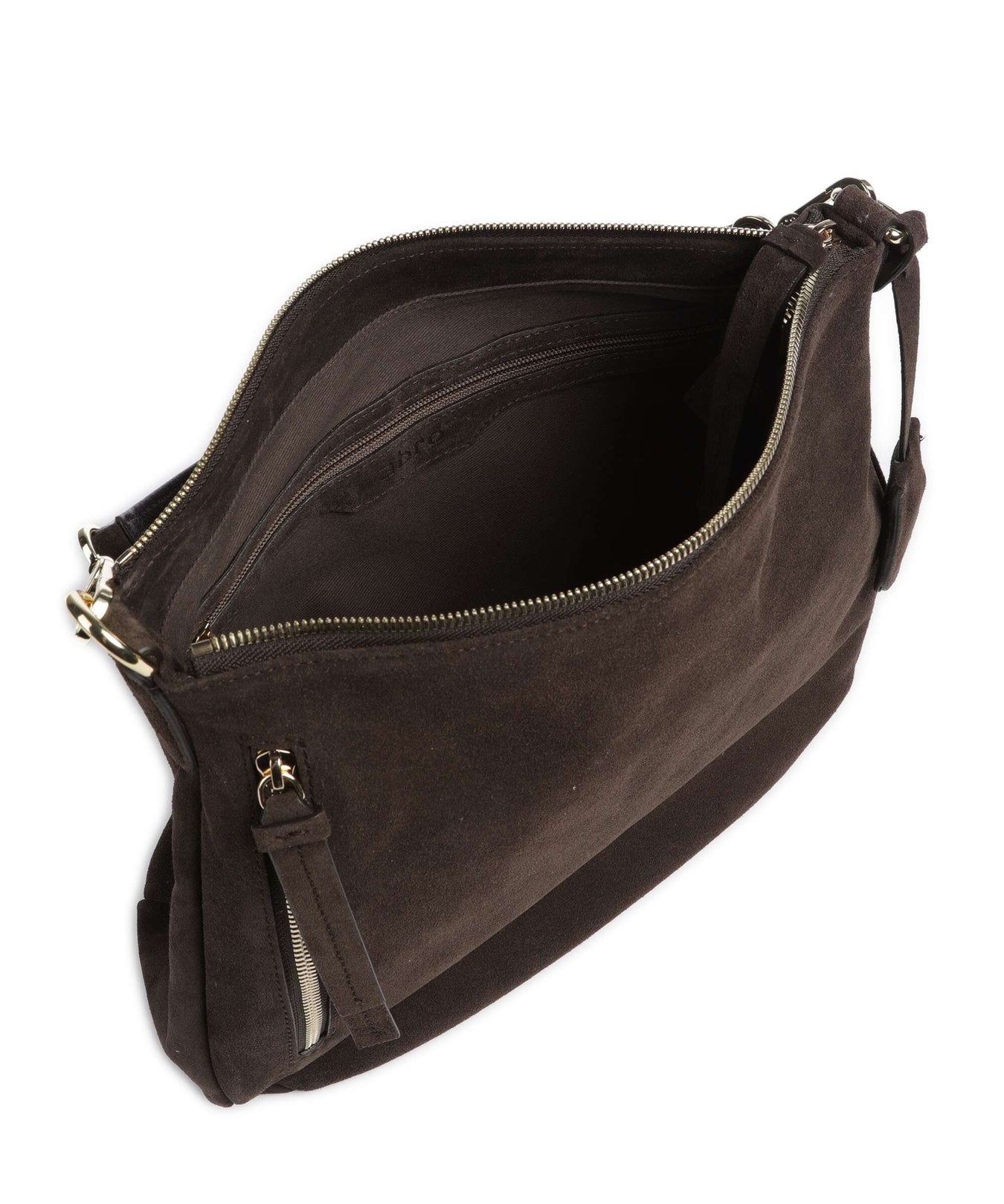 Abro Suede Juna Hobo bag brown
