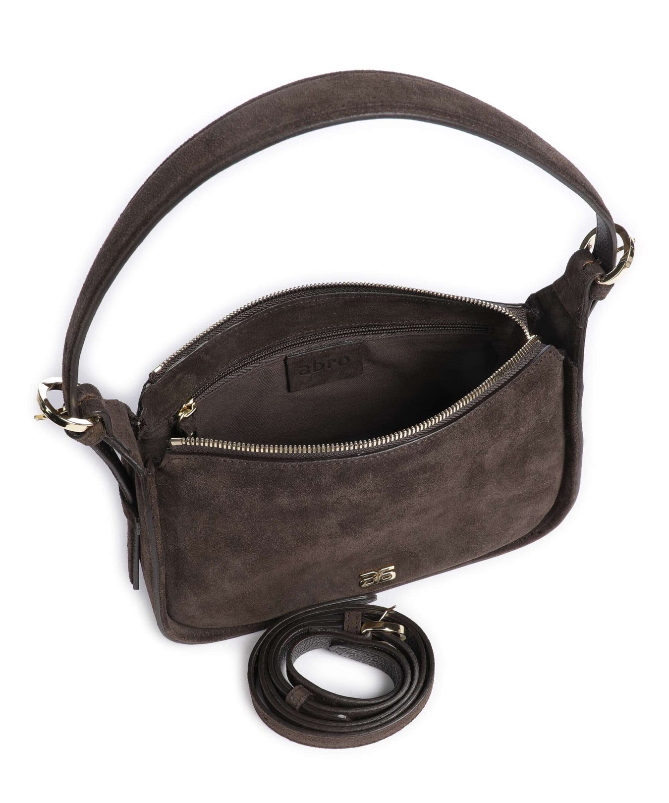 Abro Suede Best Friend Shoulder bag brown