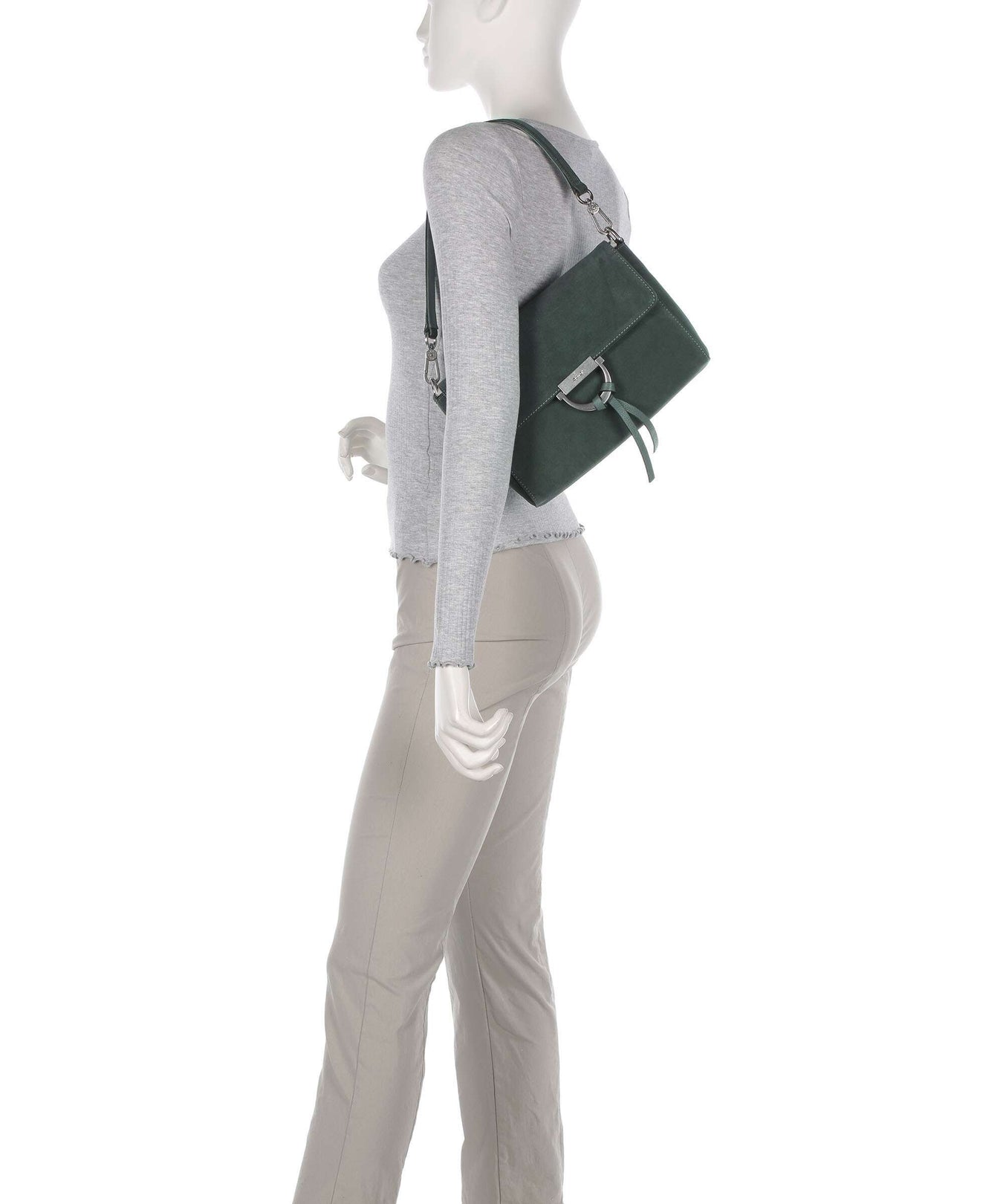 Abro Suede Temi Shoulder bag sage