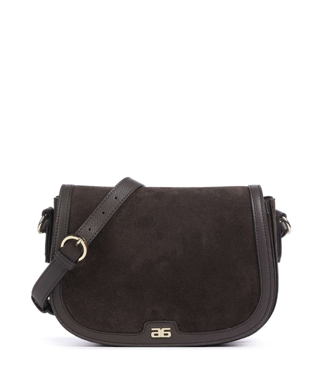Abro Suede Rosalia Crossbody bag brown