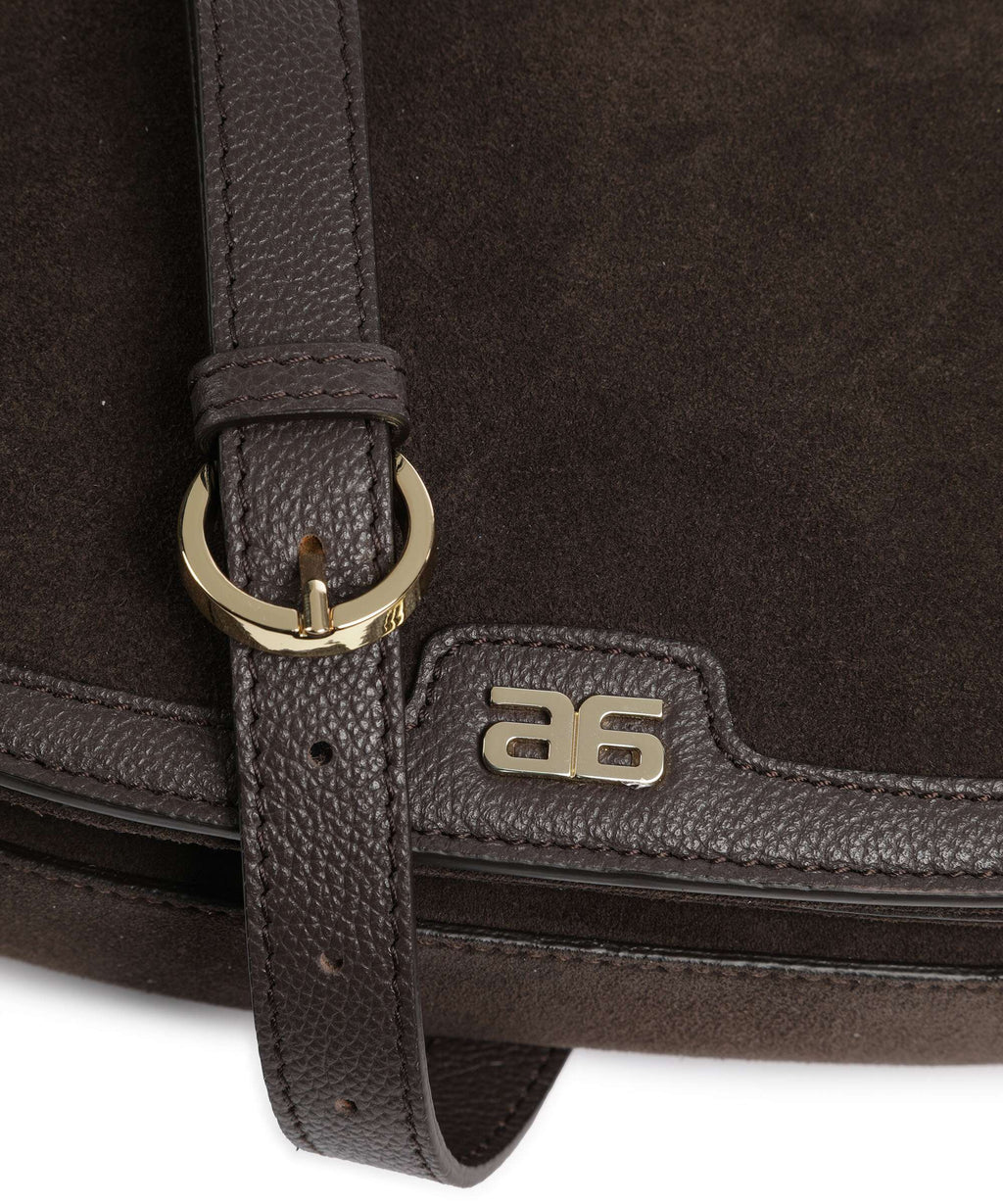 Abro Suede Rosalia Crossbody bag brown