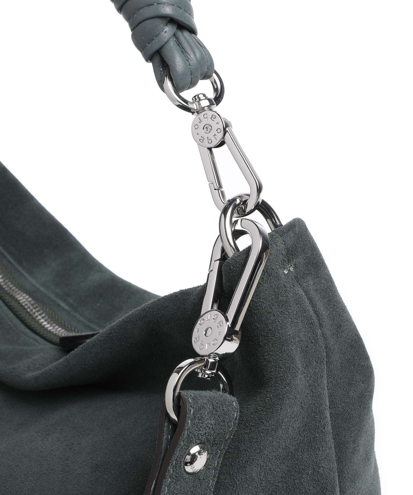 Abro Suede Soley Hobo bag sage