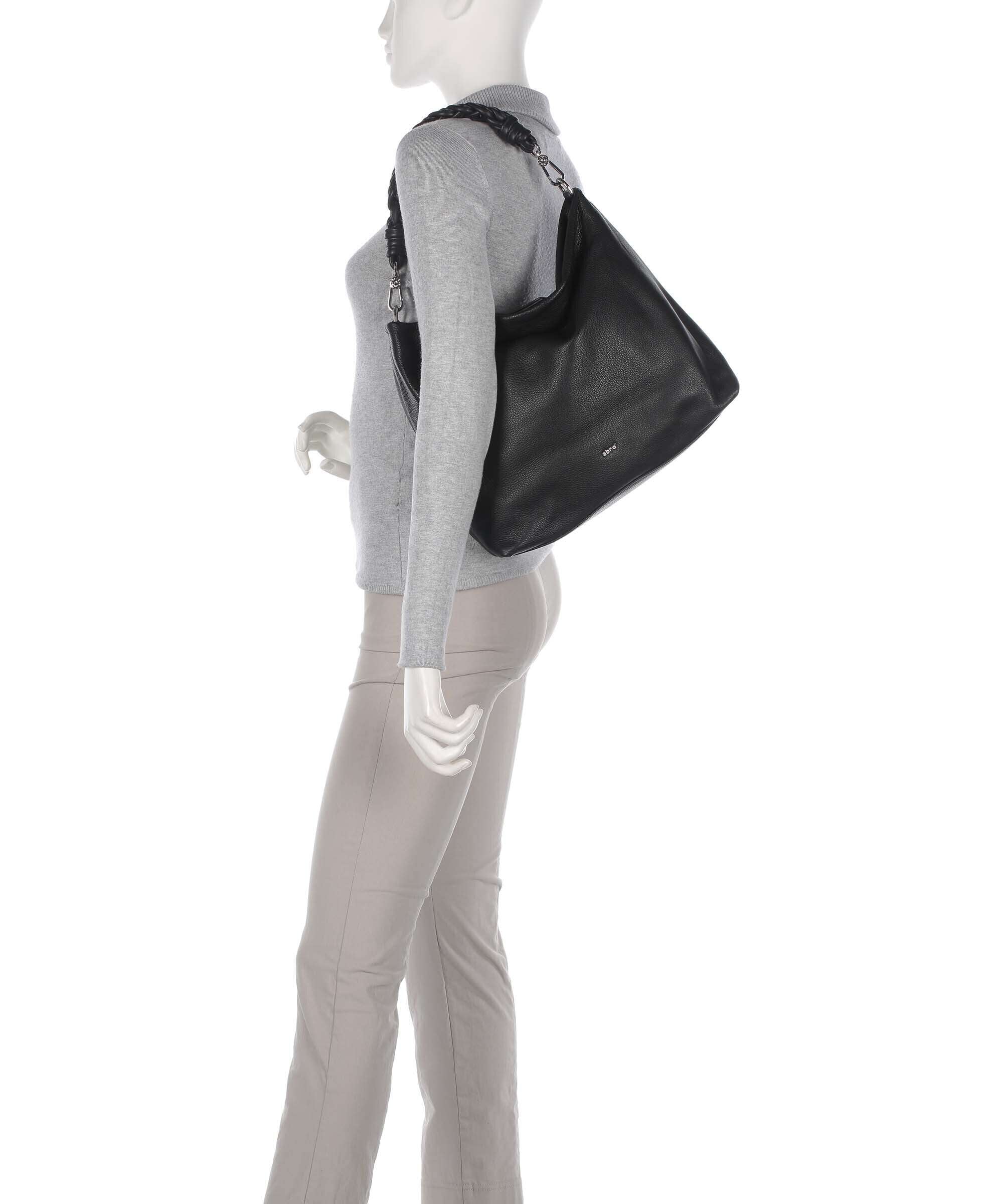 Abro Dalia Soley Hobo bag black/nickel