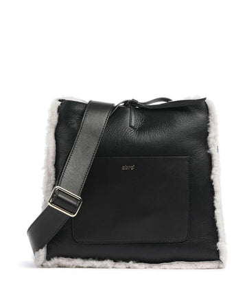 Abro Shearling Raquel Torba preko ramena black/white
