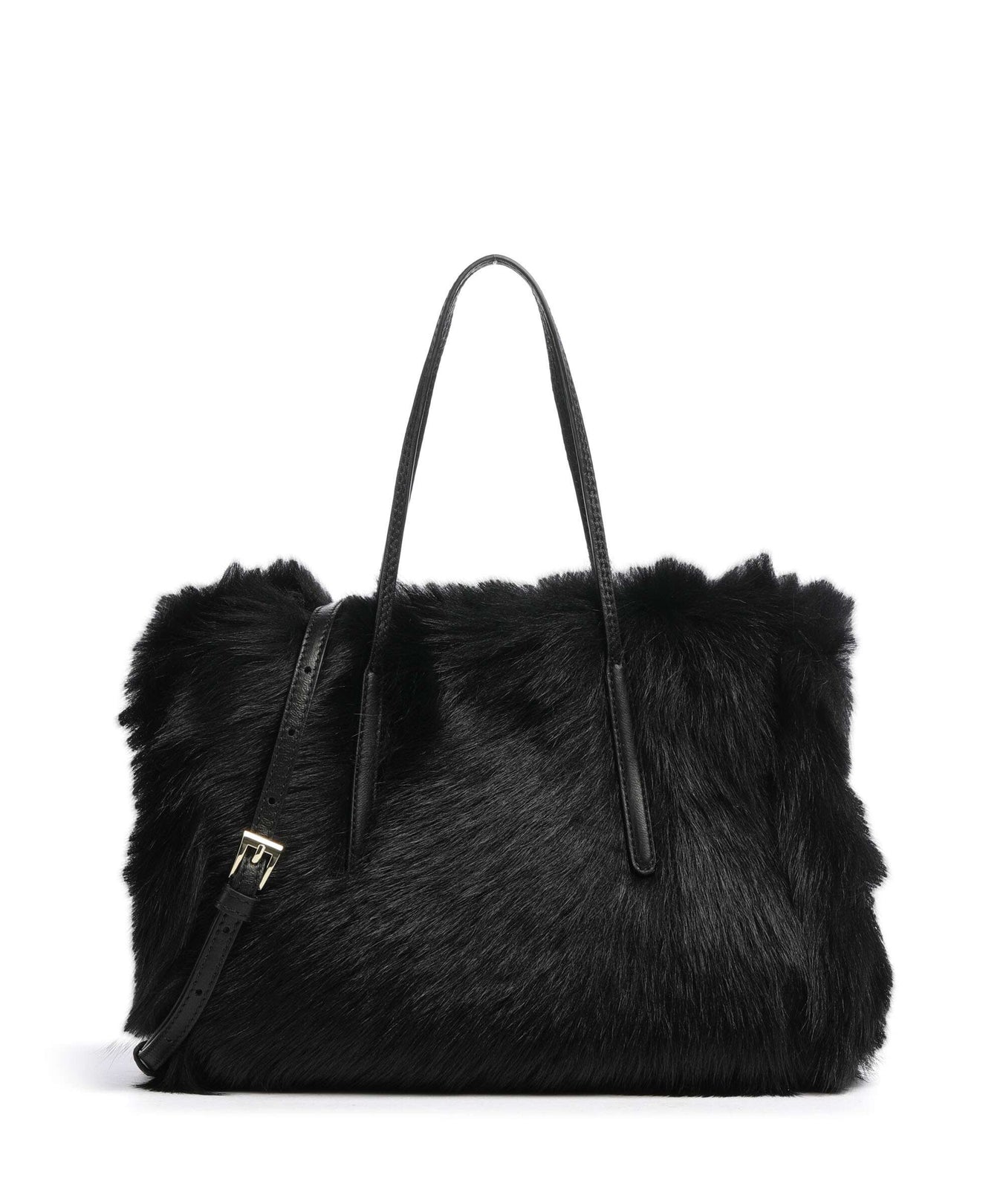 Abro Shearling Noelle Handbag black/gold