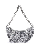 Abro Sequins Moon Torba preko ramena silver