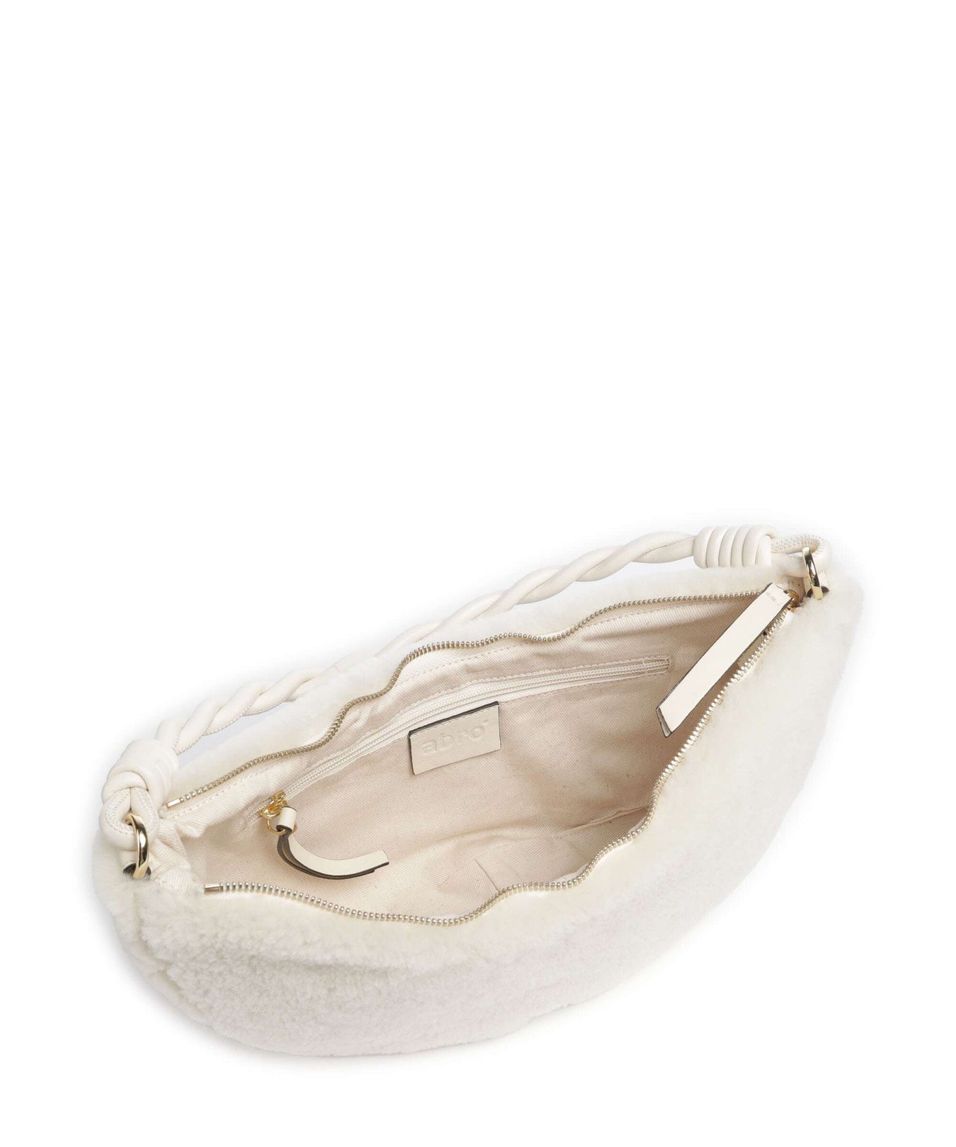 Abro Shearling Moon Shoulder bag milk