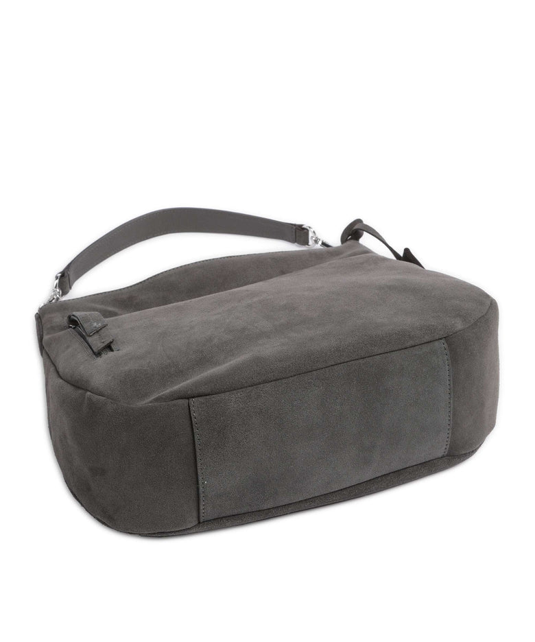Abro Suede Juna Hobo bag grey