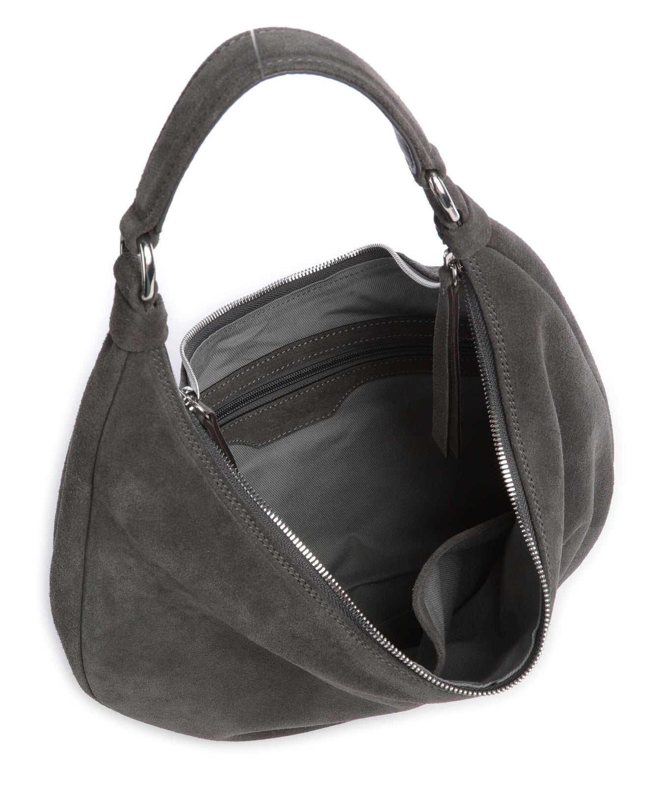 Abro Suede Nana Hobo bag grey