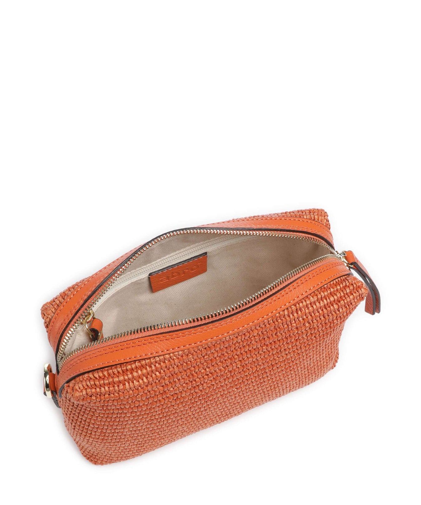 Abro Raffia Kaia Crossbody bag orange