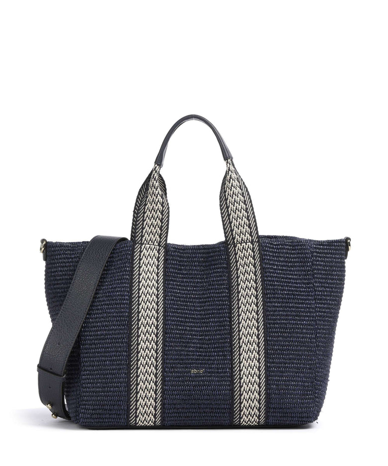 Abro Raffia Kaia Tote bag navy