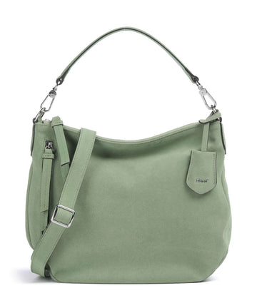Abro Suede Juna Hobo bag green