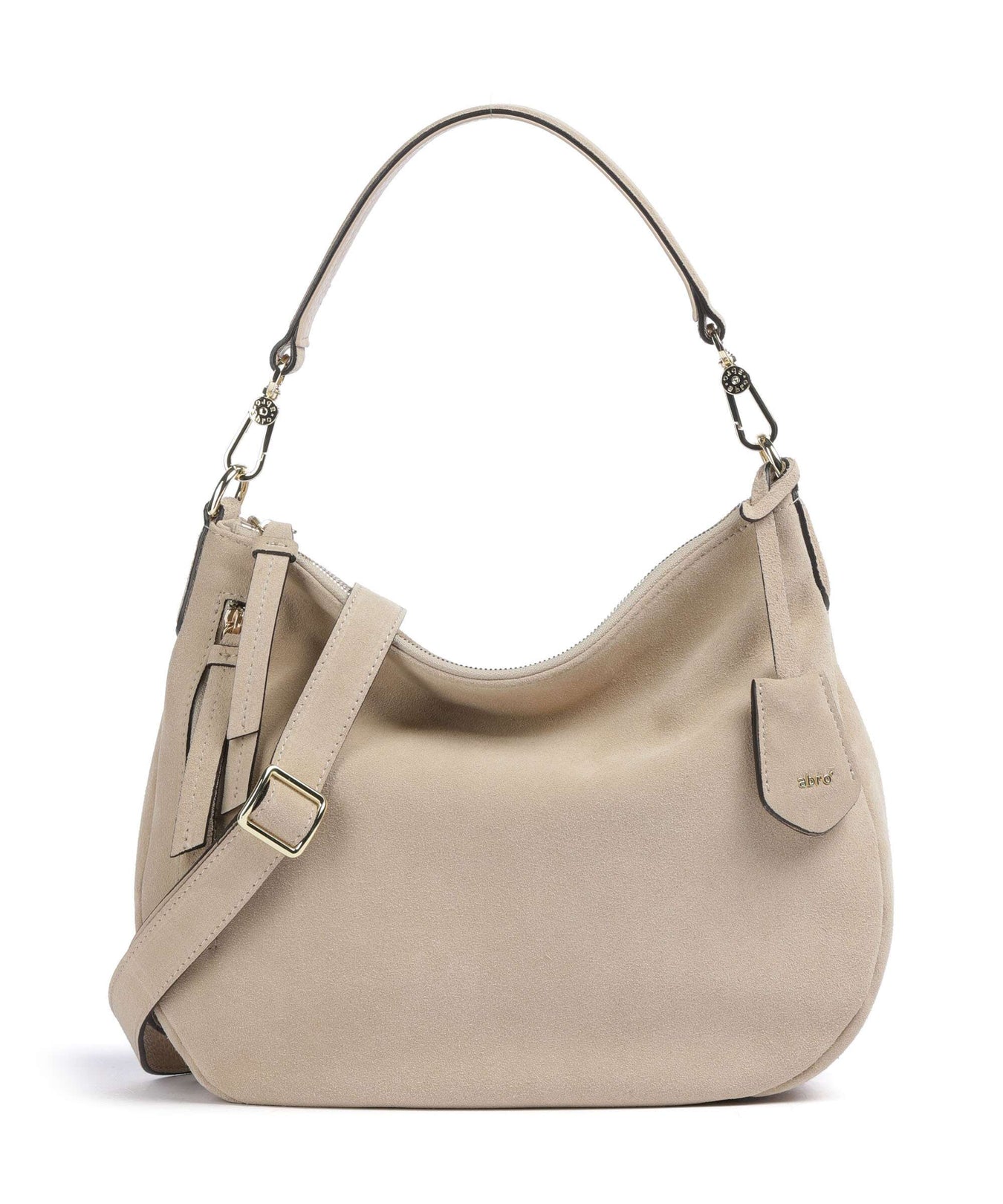Abro Suede Juna Hobo bag natural