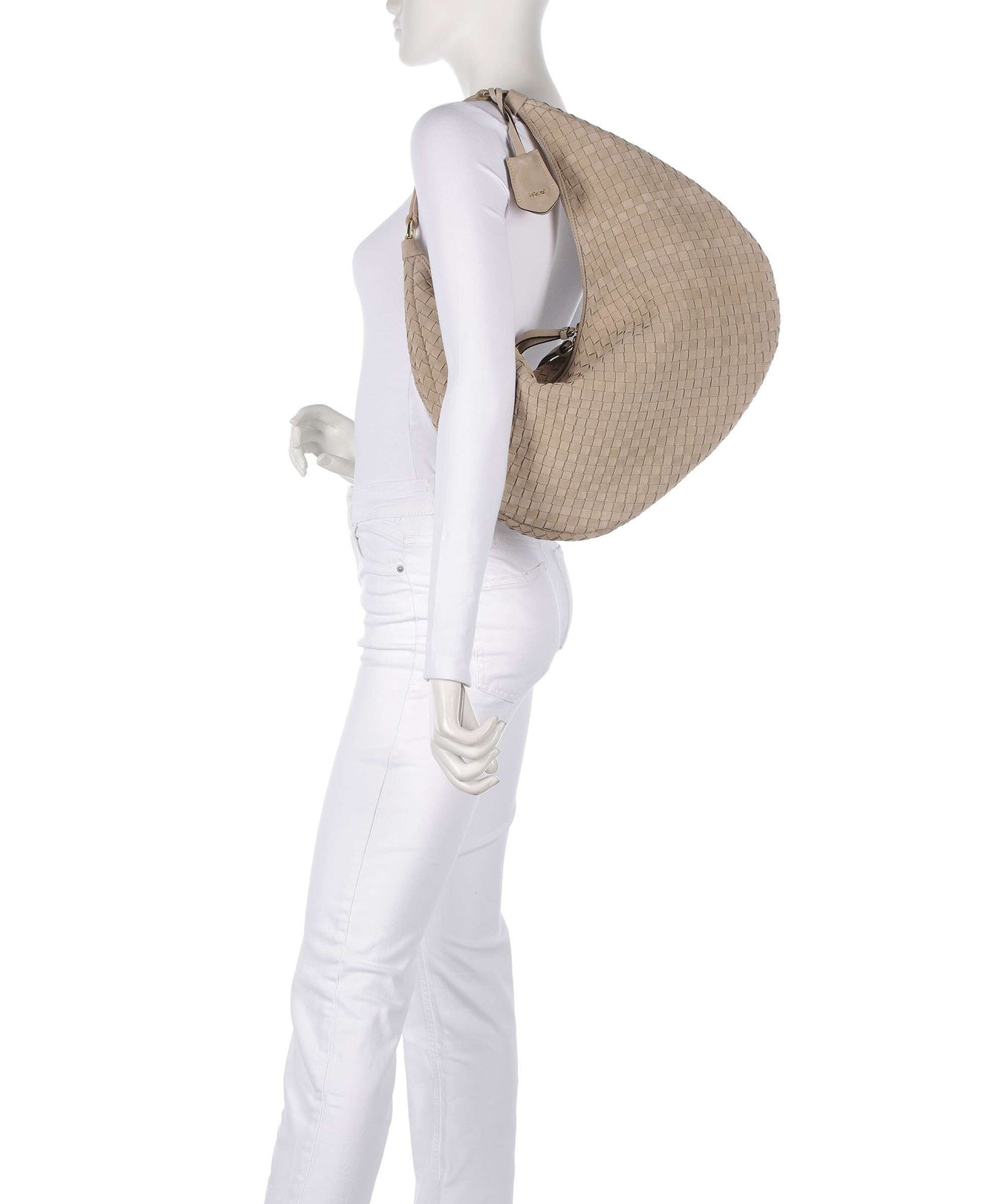 Abro Suede Nana Hobo bag natural