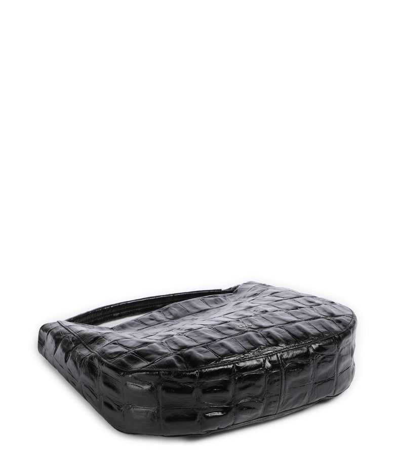 Abro Maxi Cocco Mia Hobo bag black/nickel