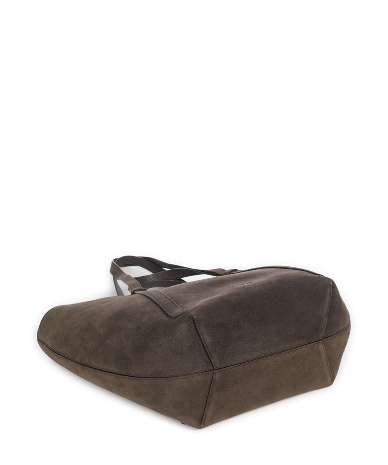 Abro Suede Cosmo Large Tote bag dark brown