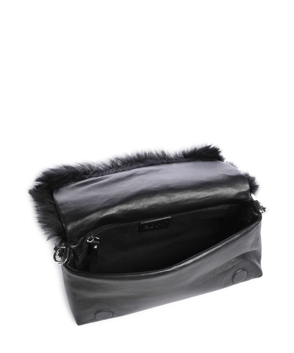 Abro Shearling Mila Shoulder bag black/nickel