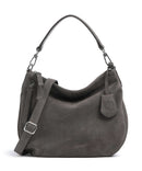 Abro Suede Juna Small Hobo bag grey