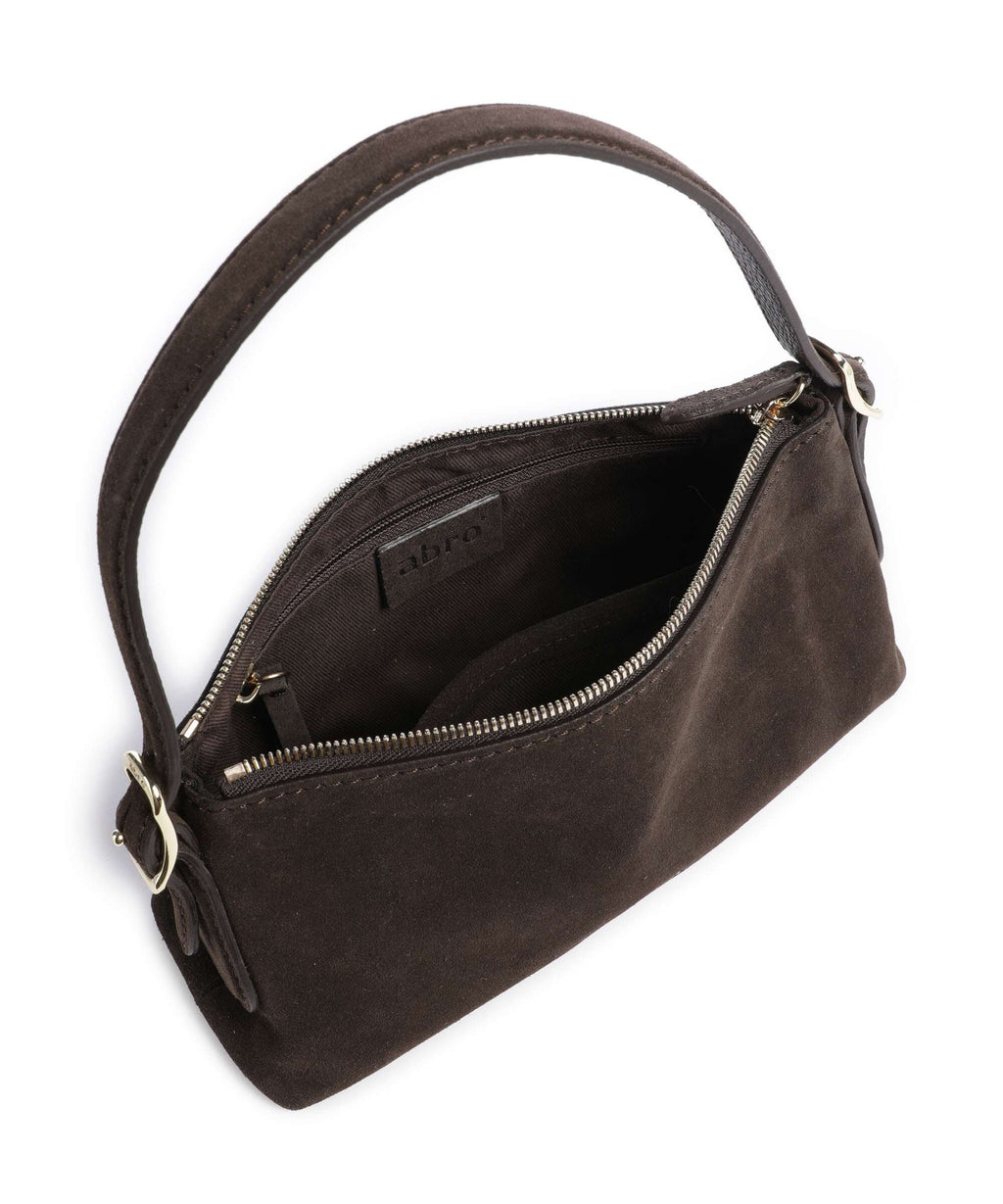 Abro Suede Carina Shoulder bag dark brown